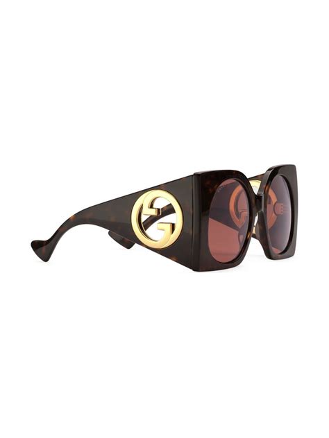 gucci tort|Square frame sunglasses in tortoiseshell .